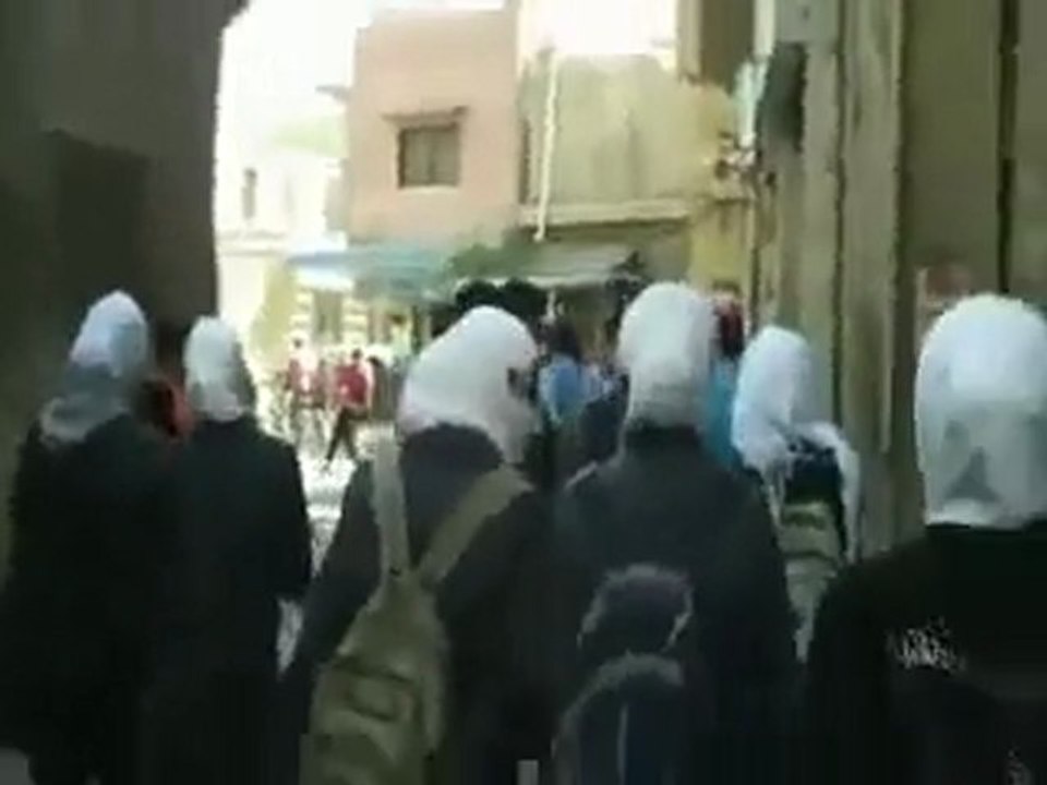 فري برس   دمشق الميدان مظاهرات الطلاب الاحرار للمطالبة باسقاط النظام 27 10 2011