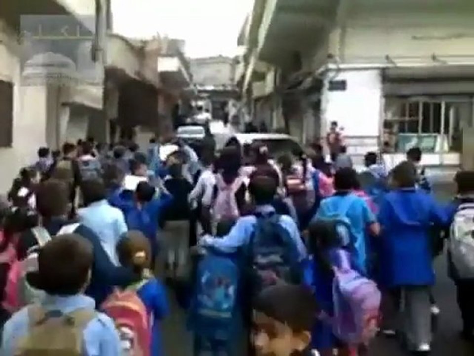 فري برس   حمص أشبال تلكلخ مظاهرة طلابية 27 10 2011