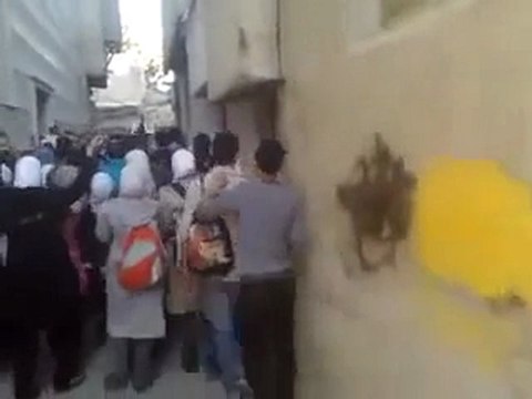 فري برس دمشق برزة مظاهرة طلابية 2 11 2011 ج2