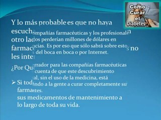 Como Curar El Diabetes - Cura para la Diabetes - Revertir la Diabetes