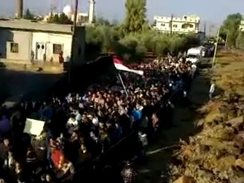 فري برس حوران المليحة الشرقية مظاهرة أول أيام العيد 6 11 2011