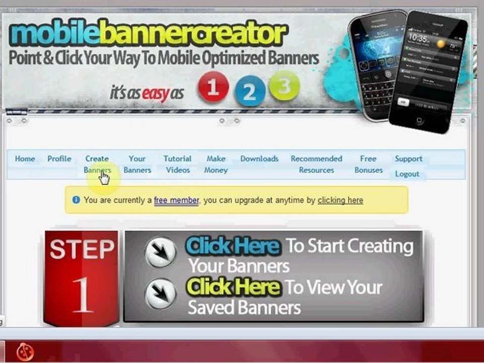 Creating a mobile banner