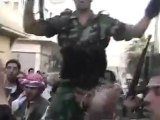 فري برس   احتفال اهالي بابا عمرو بقدوم الجيش السوري الحر كتيبة الفاروق 6 11 2011