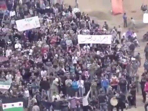 فري برس تل رفعت مظاهرة أحرار تل رفعت على تل الحرية في إضراب الخميس لأجلك يا حمص 10 11 2011 ج3