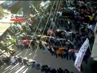 فري برس   إدلب   بنش رداً على إجتماع الجامعة 12 11 2011 جـ1