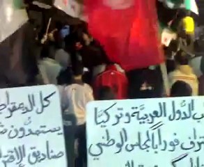 فري برس   حمص   باب هود  كلمة رائعة للدكتور فيصل 14 11 2011