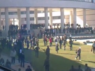 فري برس   مظاهرة طلاب الجامعة العربية الدولية الخاصة 15 11 2011