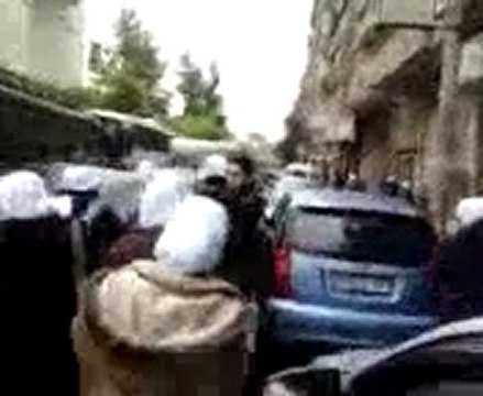 فري برس ريف دمشق مظاهرة طلابية في داريا 17 10 2011