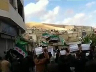 فري برس   مظاهرة حي برزة يسقط النظام تسقط روسيا 18 11 2011