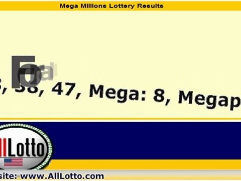 Mega Millions Lottery Drawing Results for January 20, 2012