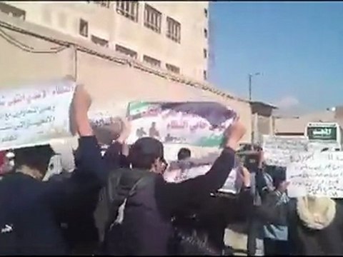 فري برس دمشق القابون خروج أحرار القابون رغم الحصار في جمعة طرد السفراء 18 11 2011