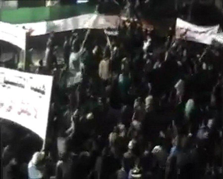 فري برس   حمص مسائية حي الخالدية الشعب يريد حماية دولية 22 11 2011