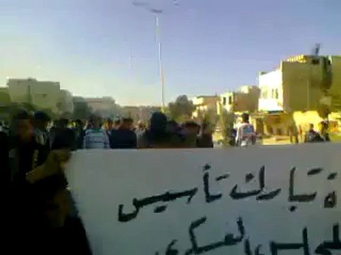 فري برس حماة لافتات المتظاهرين جمعة الجيش الحر يحميني 25 11 2011