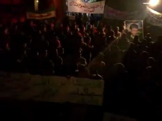 فري برس   إدلب قرية طعوم مظاهرة مسائية وهتافات رائعة 27 11 2011