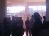 فري برس   خربة غزالة مظاهرة من داخل المدرسة الإعدادية 28 11 2011