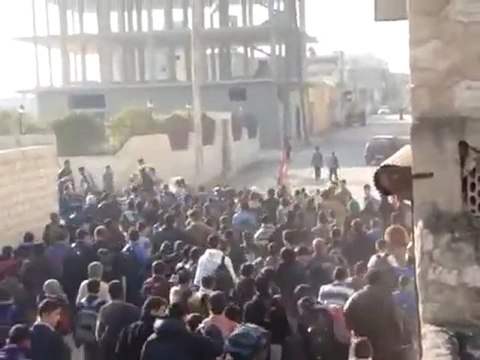 فري برس ادلب سرمين مظاهرة طلاب سرمين 29 11 2011 ج2