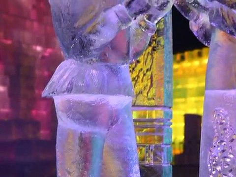 Ice sculptures on display at Harbin festival