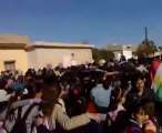 فري برس   عامودا مظاهرة لطلاب وطالبات مدارس عامودا خميس الاضراب العام 1 12 2011