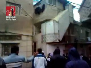 فري برس   دمشق ركن الدين   مظاهرة جامع سعيد باشا رغم التشبيح 9 12 2011