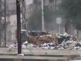 فري برس   حمص الخالدية جنود الاسد تستهدف المباني بقواذف ار بي جي