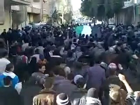 فري برس ريف دمشق حمورية مظاهره عقب تشييع الشهداء 10 12 2011