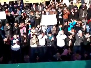 فري برس   مظاهرة منغ في جمعة الزحف الى ساحات الحريه 30 12 2011