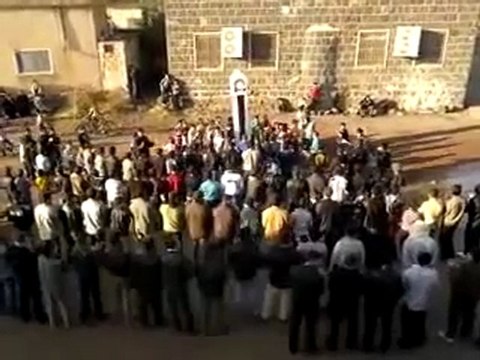 فري برس إنخل رغم الحصار الأمني مظاهرة نصرة للمدن المحاصرة 4 1 2012