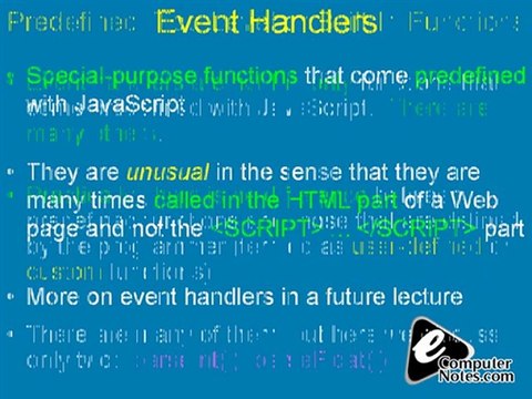 notes about computer Functions & Variable Scope