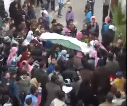 فري برس حماه الحميدية تشييع الشهيد محمد كربجها 12 01 2012