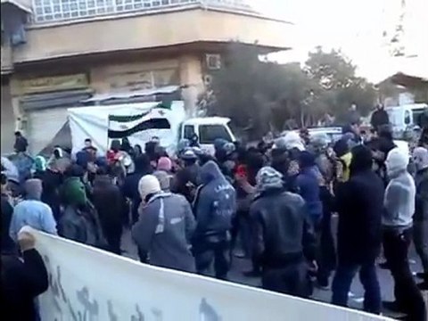 فري برس دمشق جوبر جمعة دعم الجيش الحر حرية رغم الأسد 13 1 2012 ج3