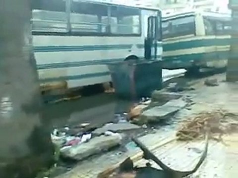 فري برس اللاذقية باصات الشبيحة التي رافقت اللجنة 16 1 2012