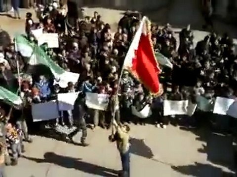 فري برس ريف دمشق مظاهرة في وادي بردى للمطالبة بالمعتقلين 21 1 2012