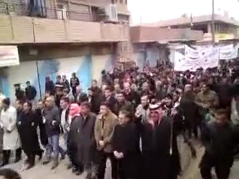 فري برس مظاهرة أحرار مدينة الدرباسية جمعة اضراب الكرامة 9 12 2011 ج1