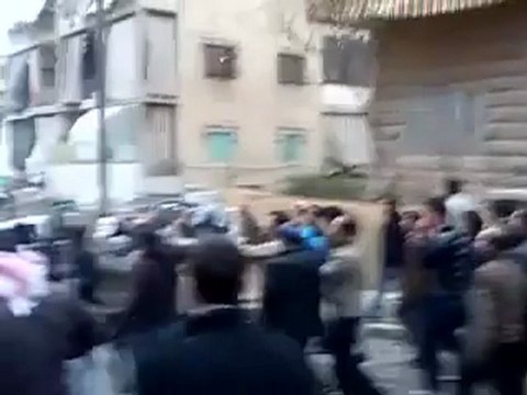 فري برس حلب جمعة إضراب الكرامة جامع الشيط 9 12 2011
