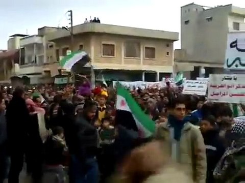 فري برس إدلب بنش جمعة اضراب الكرامة 9 12 2011