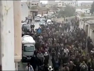 فري برس   حلب عندان قدوم الاحرار الى ساحة الشهداء 9 12 2011
