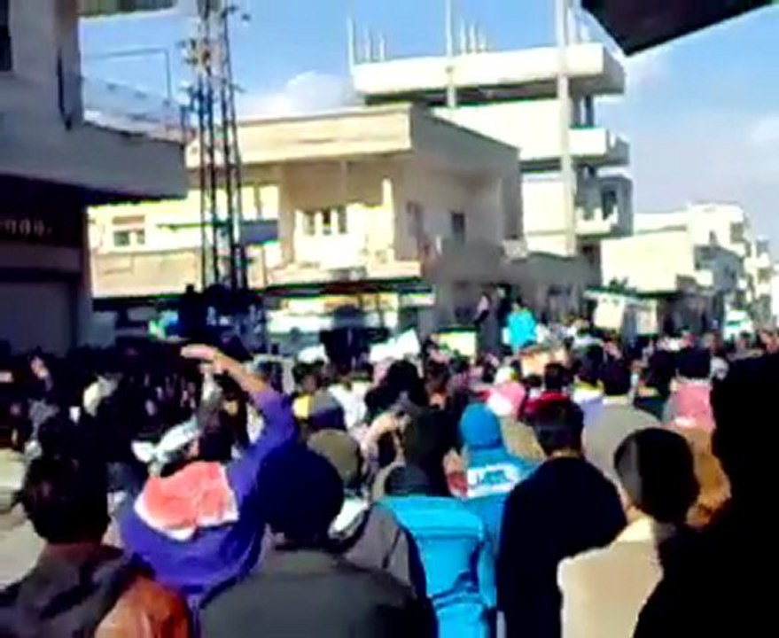 فري برس   حمص   مدينة القريتين جمعة إضراب الكرامة 9 12 2011