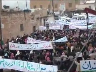 فري برس   حلب عندان  فزعة لحمص 9 12 2011