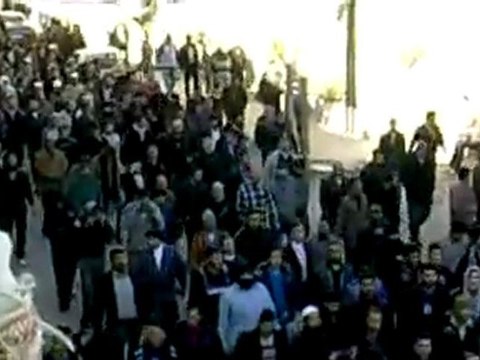 فري برس تشييع الشهيد عمر سويد و بسام ريحان في كفربطنا 10 12 2011