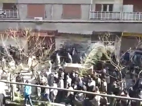 فري برس ريف دمشق سقبا تشييع شهداء جمعة إضراب الكرامة 10 12 2011