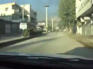فري برس   ريف دمشق الزبداني  حرق الإطارات في صباح أحد إضراب الكرامة 11 12 2011 ج6