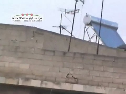 فري برس حماه قناصة في حي الصابونية 12 12 2011