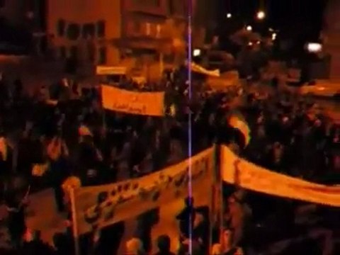 فري برس إدلب أريحا مظاهرة مسائية رائعةالاثنبن 12 12 2011