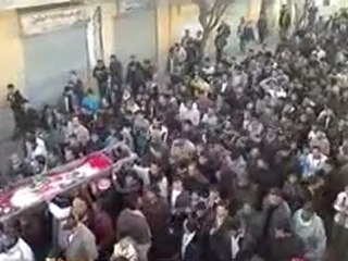 فري برس   حمص الحولة تشييع الشهيد سليمان إسماعيل الرجب 13 12 2011