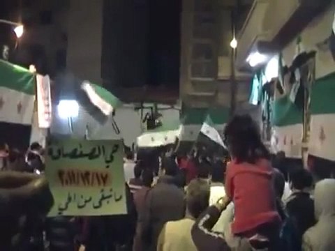 فري برس حمص حي الصفصافة مظاهرة مسائية السبت 17 12 2011