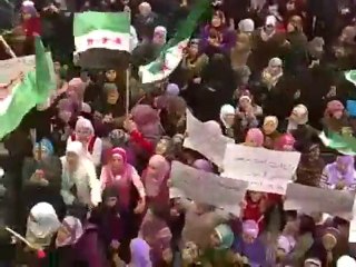فري برس   ادلب الغدفة مظاهرة لحرائر الغدفة الأحد 18 12 2011