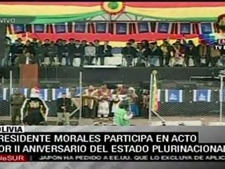 Festejos por segundo aniversario de Estado plurinacional