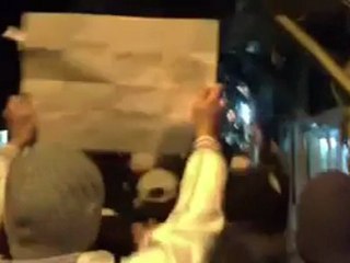 فري برس   مظاهرة في حي المنصور قويق نصرة لابوحبل 18 12 2011