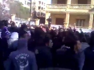 فري برس   مظاهرة كلية الآداب بحلب اليوم 19 12 2011