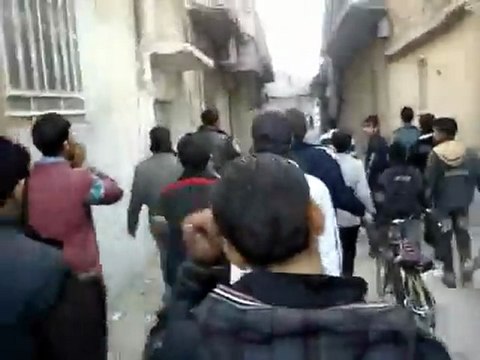 فري برس دمشق حي القدم مظاهرة في حي القدم الشريف لنصرة الميدان 19 12 2011